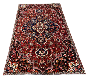 Origin "Bakhtiyar" Persian Tribal Rug Hand Knotted Natural Dyes with Geometric Floral Patterns 8'5" X 5'