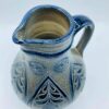 Early German Westerwald Salt Glazed Stoneware Pottery Signed Pitcher/Jug