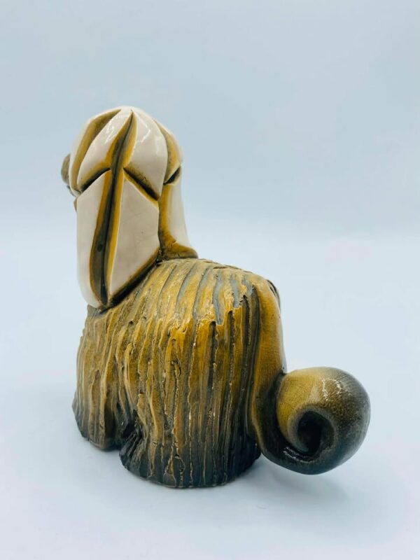 Signed "a.R" Handmade Afghan Hound Dog Figurine