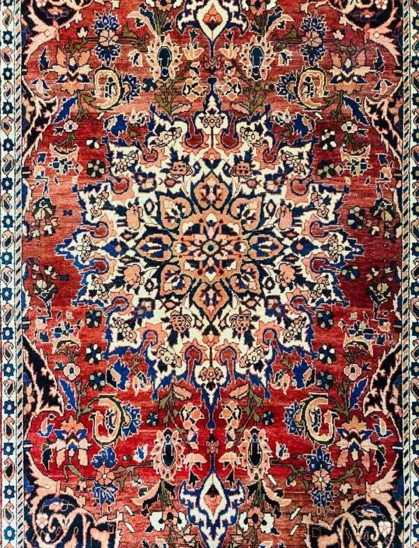 609101655_870425072055683_8476579272265810164_n Origin "Bakhtiyar" Persian Tribal Rug Hand Knotted Vegetable Dyes with Geometric Floral Patterns 8'9" X 5'4"