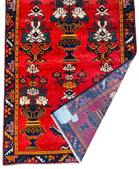 609928046_851297037615265_9016881883161031337_n-removebg-preview Origin "Shiraz" Persian Rug Hand Knotted Natural Dyes Featuring a traditional Vase or Tree of life design 4'10" X 3'2"