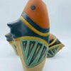 1980s Set of 3 Vintage Terracotta Fish Shape Vases Made in Vietnam