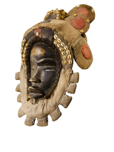 623930577_903357549060731_1477821206155734606_n-removebg-preview African, Classic Dan Mask. Ivory Coast, Liberia. Carved wood, painted black